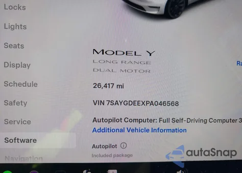 2023 Tesla Model Y Awd/Long Range Dual Motor All-Wheel Drive из США, поврежденный, VIN 7SAYGDEEXPA046568